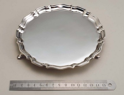 Asprey Silver Piecrust Waiter